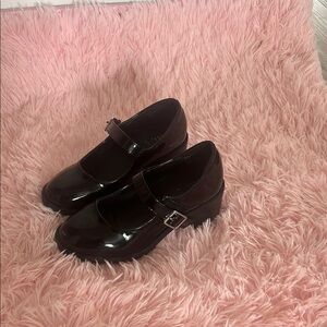 Kids Black Patent Leather Shoes